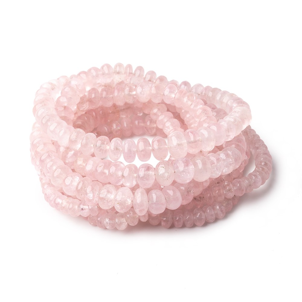 4-7mm Morganite Plain Rondelle Beads 18 inch 148 pieces