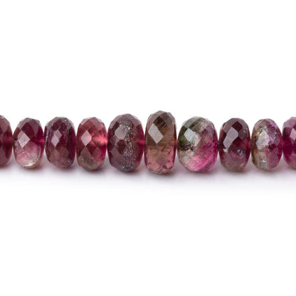 4-7mm Multi Color Rubellite Tourmaline Faceted Rondelles 16 inch 139 Beads AA