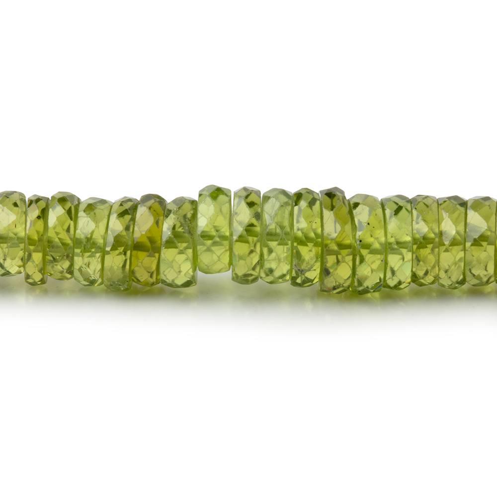 4-7mm Peridot Faceted Heishi Beads 16 inch 115 pieces AA