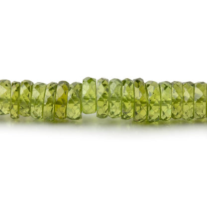 4-7mm Peridot Faceted Heishi Beads 16 inch 115 pieces AA