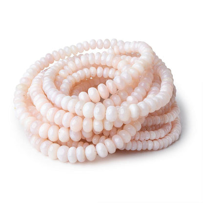 4-7mm Pink Peruvian Opal Plain Rondelle Beads 18 inch 152 pcs
