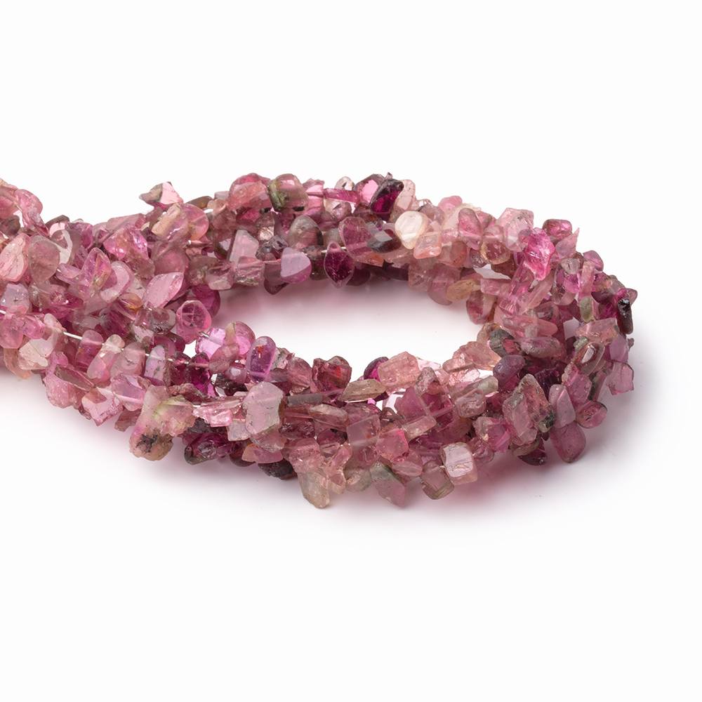 4-7mm Pink Tourmaline Slice Beads 7.75 inch 48 pieces