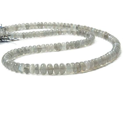 4-7mm Platinum Moonstone Plain Rondelle Beads 18 inch 150 pcs