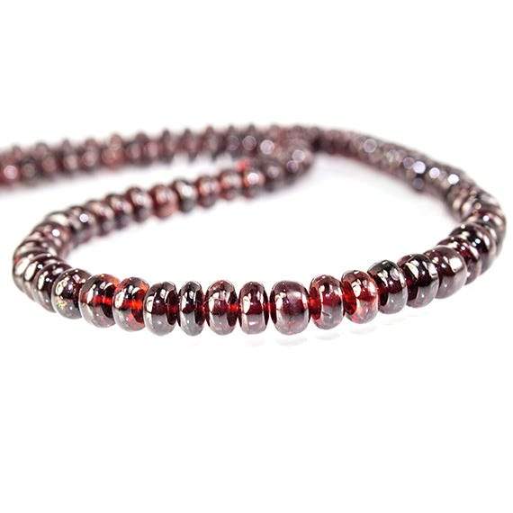 4-7mm Pyrope Garnet Plain Rondelle Beads 16 inch 95 pieces