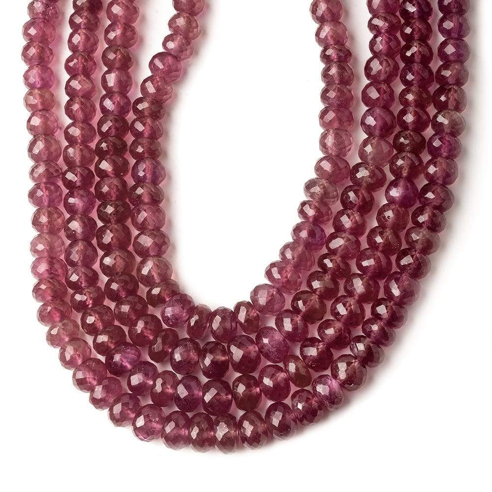4-7mm Ruby faceted rondelle beads 70 inches 4 strands
