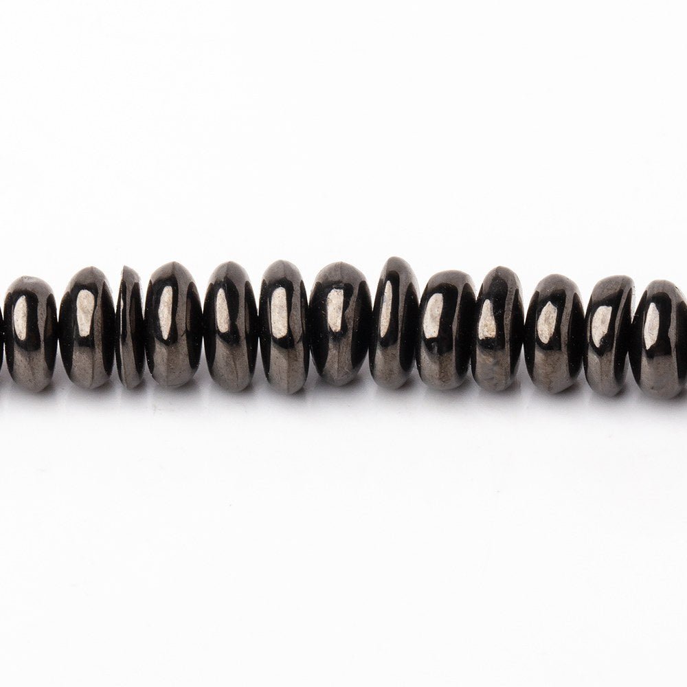 4-7mm Shungite Plain Rondelle Beads 18 inch 190 pieces