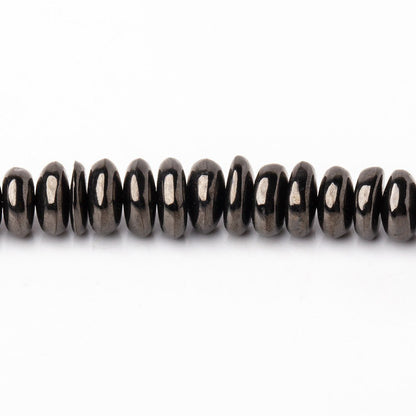 4-7mm Shungite Plain Rondelle Beads 18 inch 190 pieces