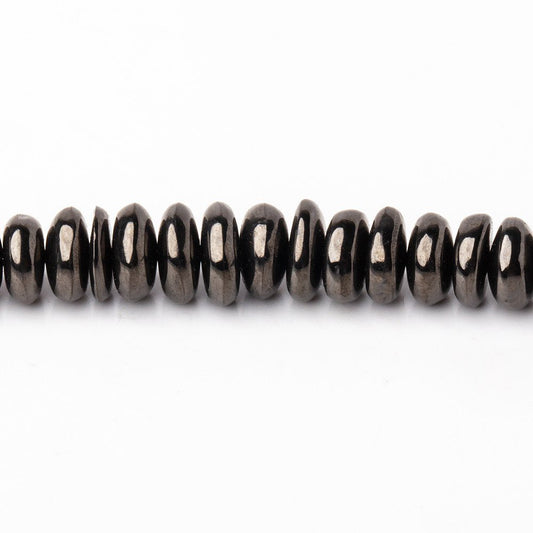 4-7mm Shungite Plain Rondelle Beads 18 inch 190 pieces