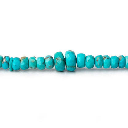 4-7mm Sleeping Beauty Turquoise Faceted Rondelle Beads 14.5 inch 160 pieces