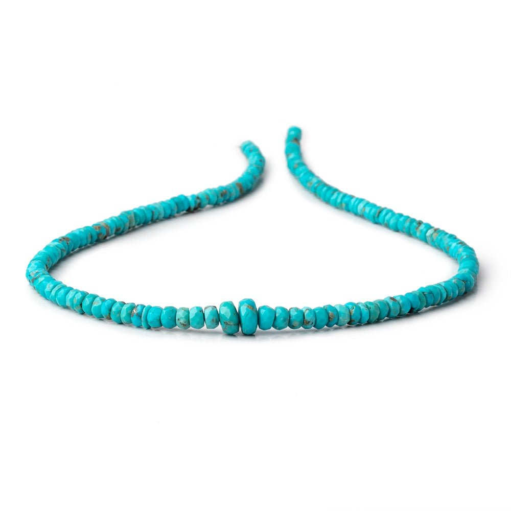 4-7mm Sleeping Beauty Turquoise Faceted Rondelle Beads 14.5 inch 160 pieces