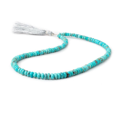 4-7mm Sleeping Beauty Turquoise Faceted Rondelle Beads 16 inch 240 pieces AA