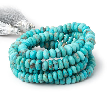 4-7mm Sleeping Beauty Turquoise Faceted Rondelle Beads 16 inch 240 pieces AA