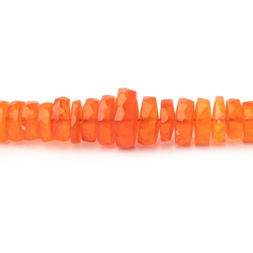4-7mm Tangerine Ethiopian Opal Faceted Heishi 16 inch 240 Beads AA
