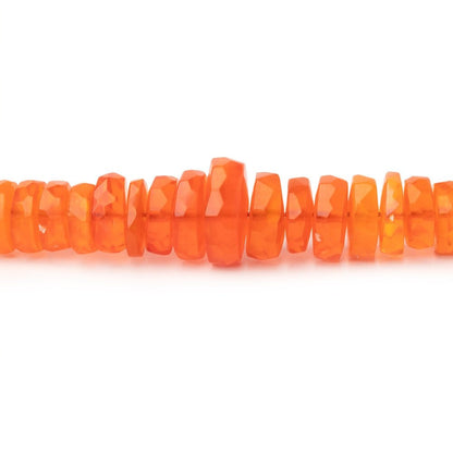 4-7mm Tangerine Ethiopian Opal Faceted Heishi 16 inch 240 Beads AA