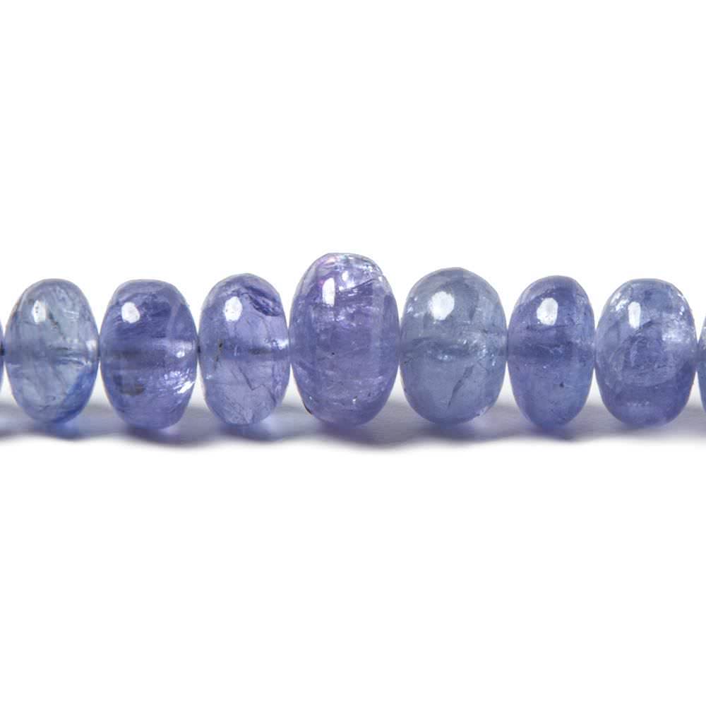 4-7mm Tanzanite Beads Plain Rondelle, A Grade 16 inch 117 pieces