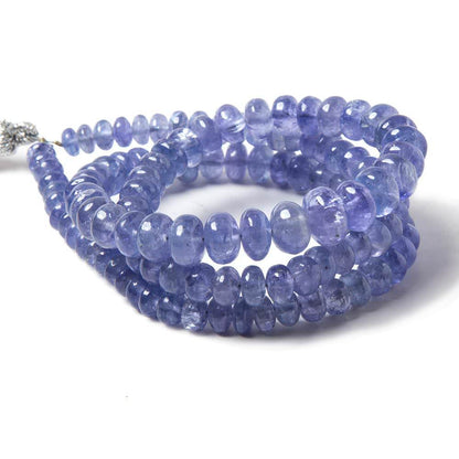 4-7mm Tanzanite Beads Plain Rondelle, A Grade 16 inch 117 pieces