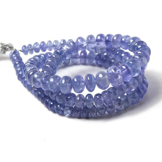 4-7mm Tanzanite Beads Plain Rondelle, A Grade 16 inch 117 pieces