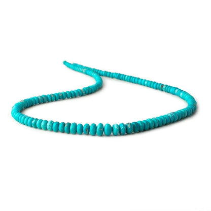 4-7mm Turquoise Plain Rondelle Beads 18 inch 157 pieces