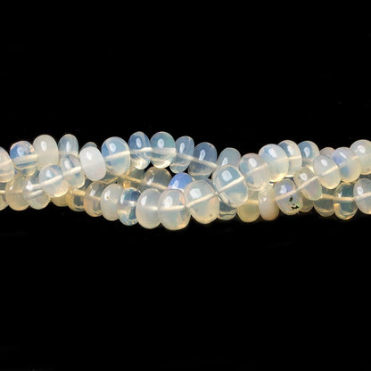 4-7mm White Ethiopian Opal Plain Rondelle beads 18 inch 146 pieces