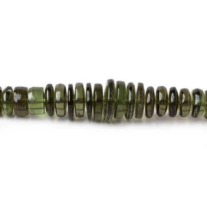 4-8.5mm Moldavite plain heshi beads 17 inch 229 pieces A grade