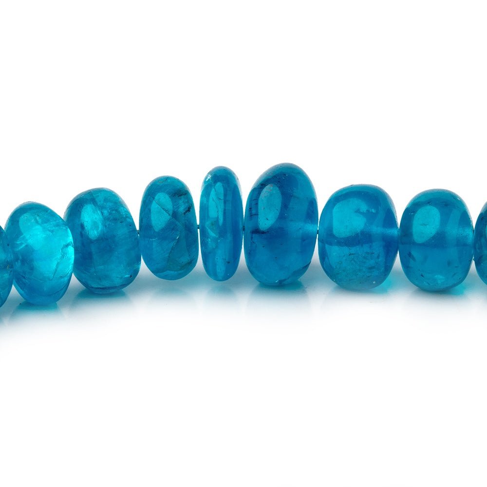 4-8.5mm Neon Blue Apatite Plain Rondelle Beads 18 inch 139 pieces AA