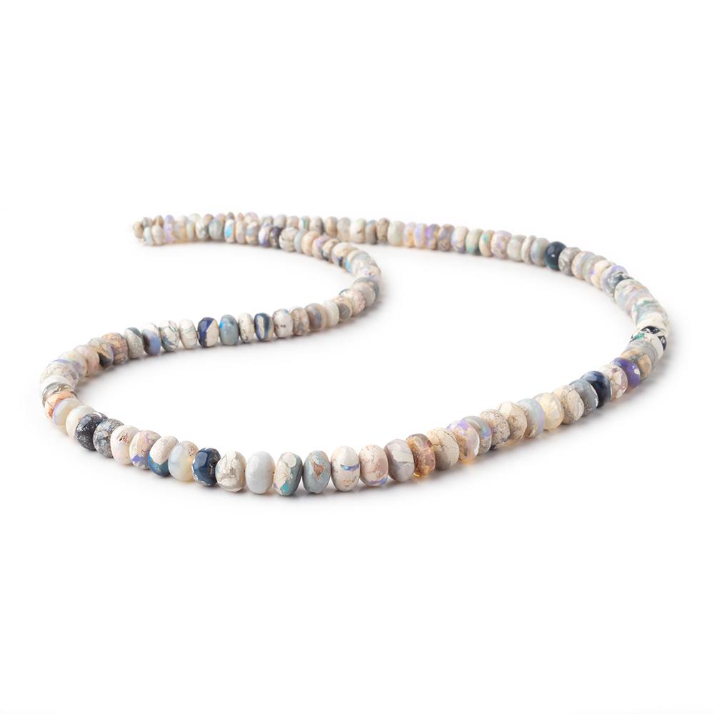 4-8mm Australian Opal with Matrix Rondelle Beads 18 inch 127 pieces AA