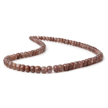 4-8mm Chocolate Moonstone Plain Rondelle Beads 16 inch 80 pieces