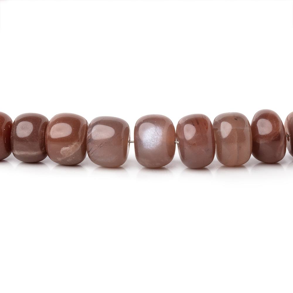 4-8mm Chocolate Moonstone Plain Rondelle Beads 16 inch 80 pieces
