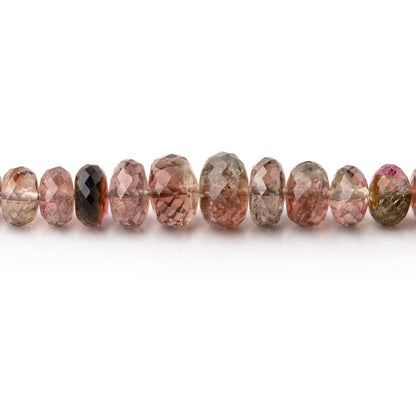 4-8mm Multi Color Tourmaline Faceted Rondelles 15.5 inch 124 Beads