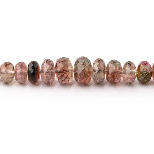 4-8mm Multi Color Tourmaline Faceted Rondelles 15.5 inch 124 Beads
