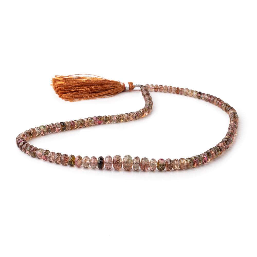 4-8mm Multi Color Tourmaline Faceted Rondelles 15.5 inch 124 Beads