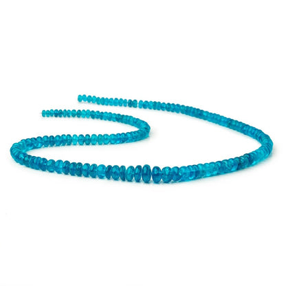 4-8mm Neon Blue Apatite Plain Rondelle Beads 18 inch 156 pieces A