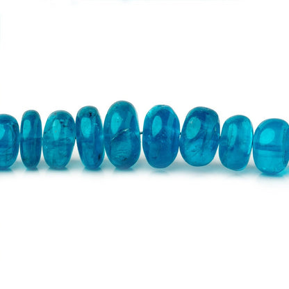 4-8mm Neon Blue Apatite Plain Rondelle Beads 18 inch 156 pieces A