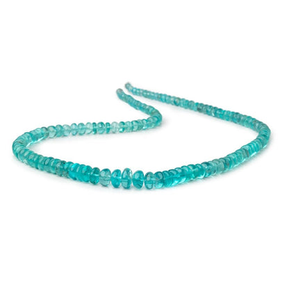 4-8mm Pool Blue Apatite Plain Rondelle Beads 18 inch 125 pieces AA