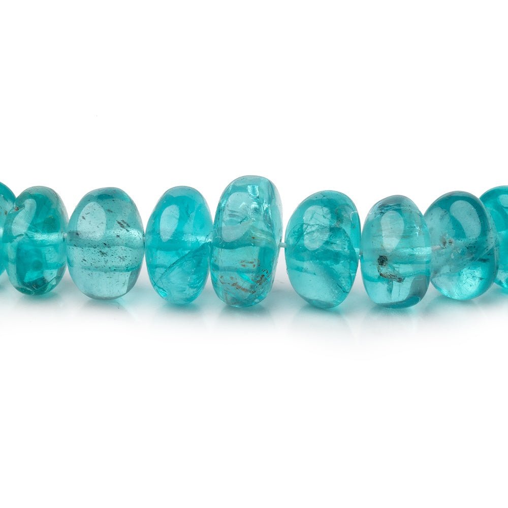 4-8mm Pool Blue Apatite Plain Rondelle Beads 18 inch 125 pieces AA
