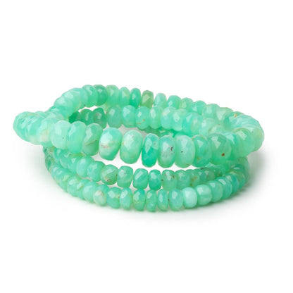 4-8mm Prase Opal Faceted Rondelle Beads 18 inch 140 pieces A