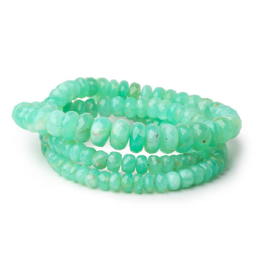 4-8mm Prase Opal Faceted Rondelle Beads 18 inch 140 pieces A