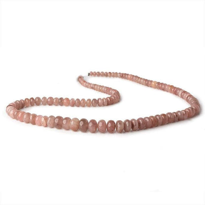 4-8mm Strawberry Quartz Plain Rondelle Beads 18 inch 120 pieces