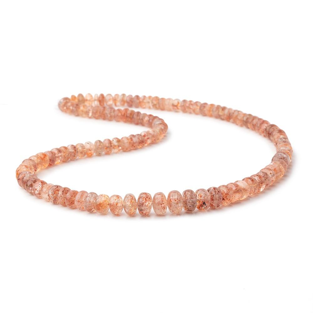 4-8mm Sunstone Plain Rondelle Beads 17 inch 115 pieces