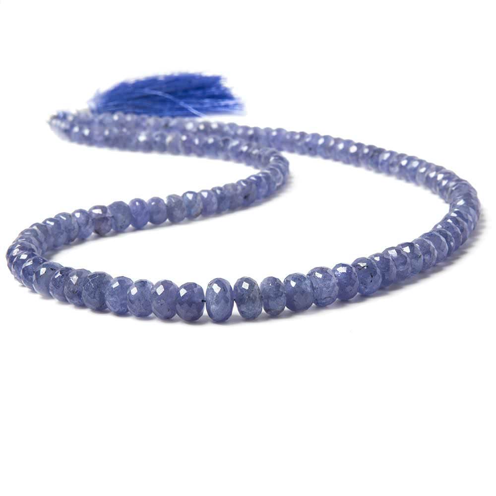4-8mm Tanzanite Beads Faceted Rondelle, AA Grade 16 inch 113 pieces