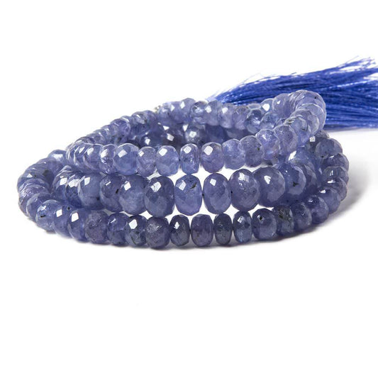 4-8mm Tanzanite Beads Faceted Rondelle, AA Grade 16 inch 113 pieces