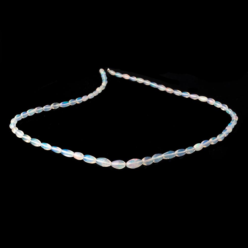 4-9.5mm Ethiopian Opal Plain Rice Beads 18 inch 66 pieces AA