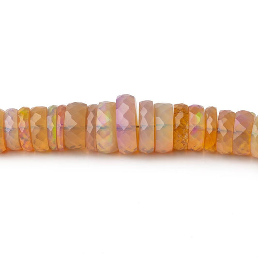 4-9.5mm Golden Ethiopian Opal Faceted Heshi Beads 18 inch 248 pieces AAA