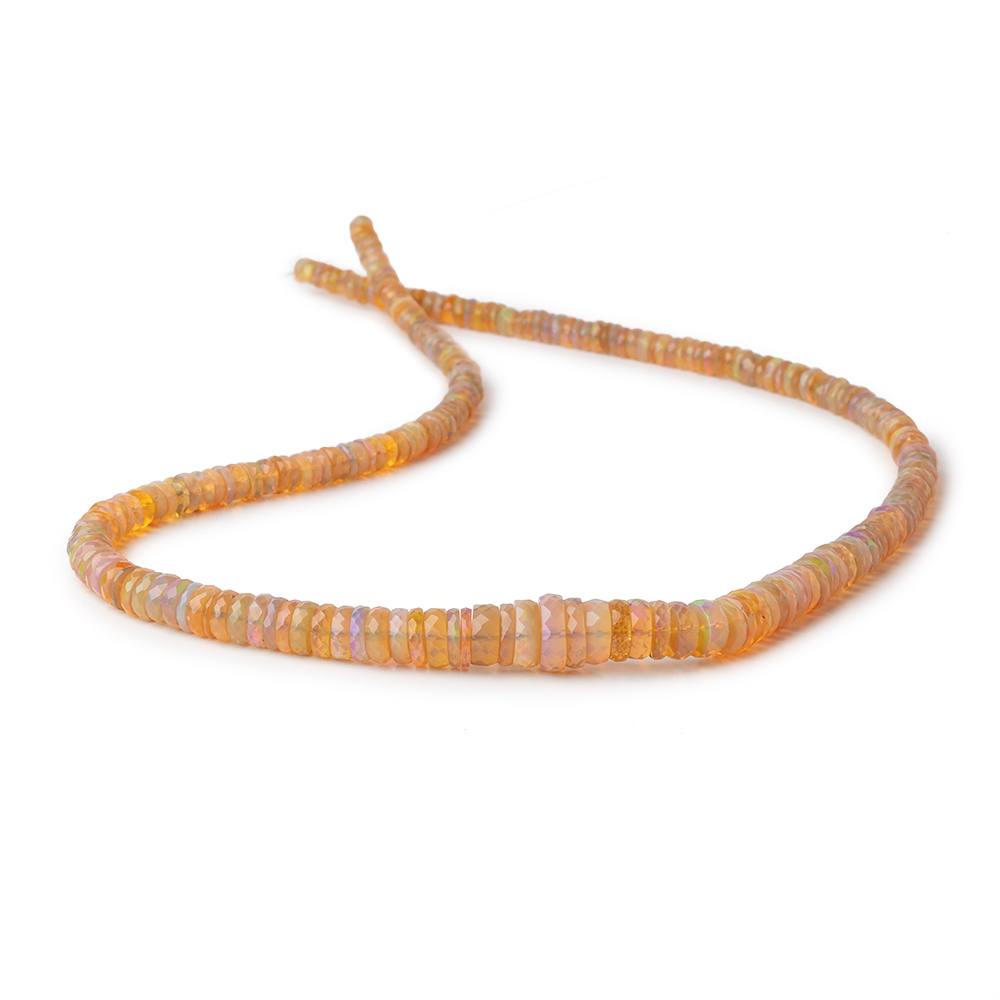 4-9.5mm Golden Ethiopian Opal Faceted Heshi Beads 18 inch 248 pieces AAA