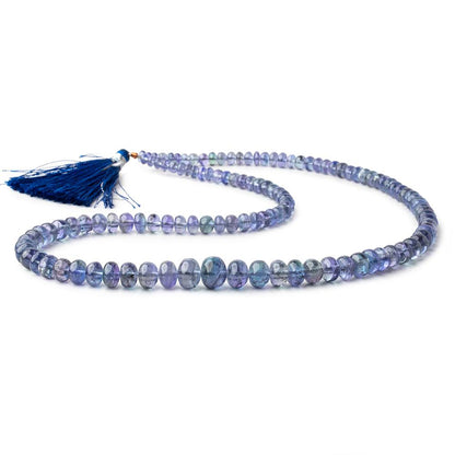 4-9.5mm Tanzanite Plain Rondelle Beads 19 inch 122 pieces AAA