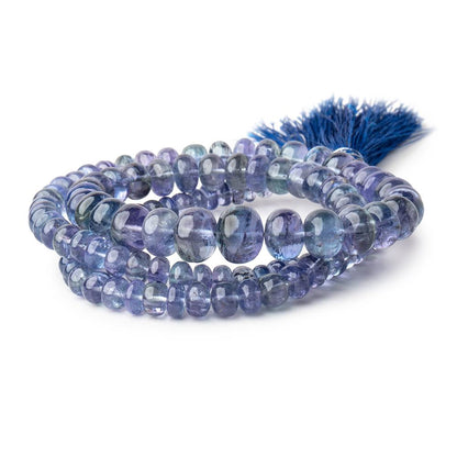 4-9.5mm Tanzanite Plain Rondelle Beads 19 inch 122 pieces AAA