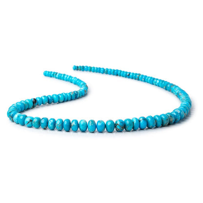 4-9mm Armenian Turquoise Plain Rondelle Beads 20 inch 112 pieces AAA
