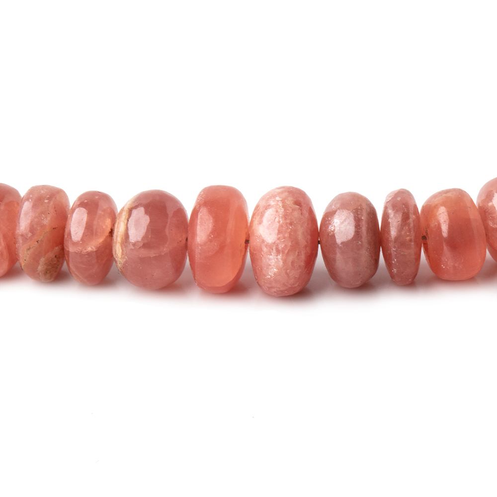 4-9mm Rhodochrosite plain rondelle beads 18 inch 127 pieces AA