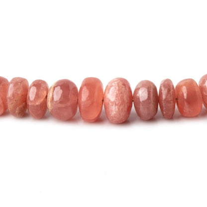 4-9mm Rhodochrosite plain rondelle beads 18 inch 127 pieces AA