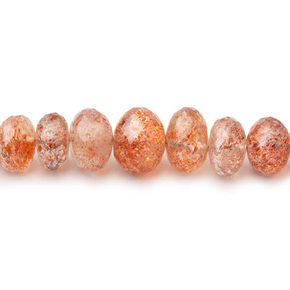 4-9mm Sunstone Faceted Rondelle Beads 18 inch 145 pieces AA